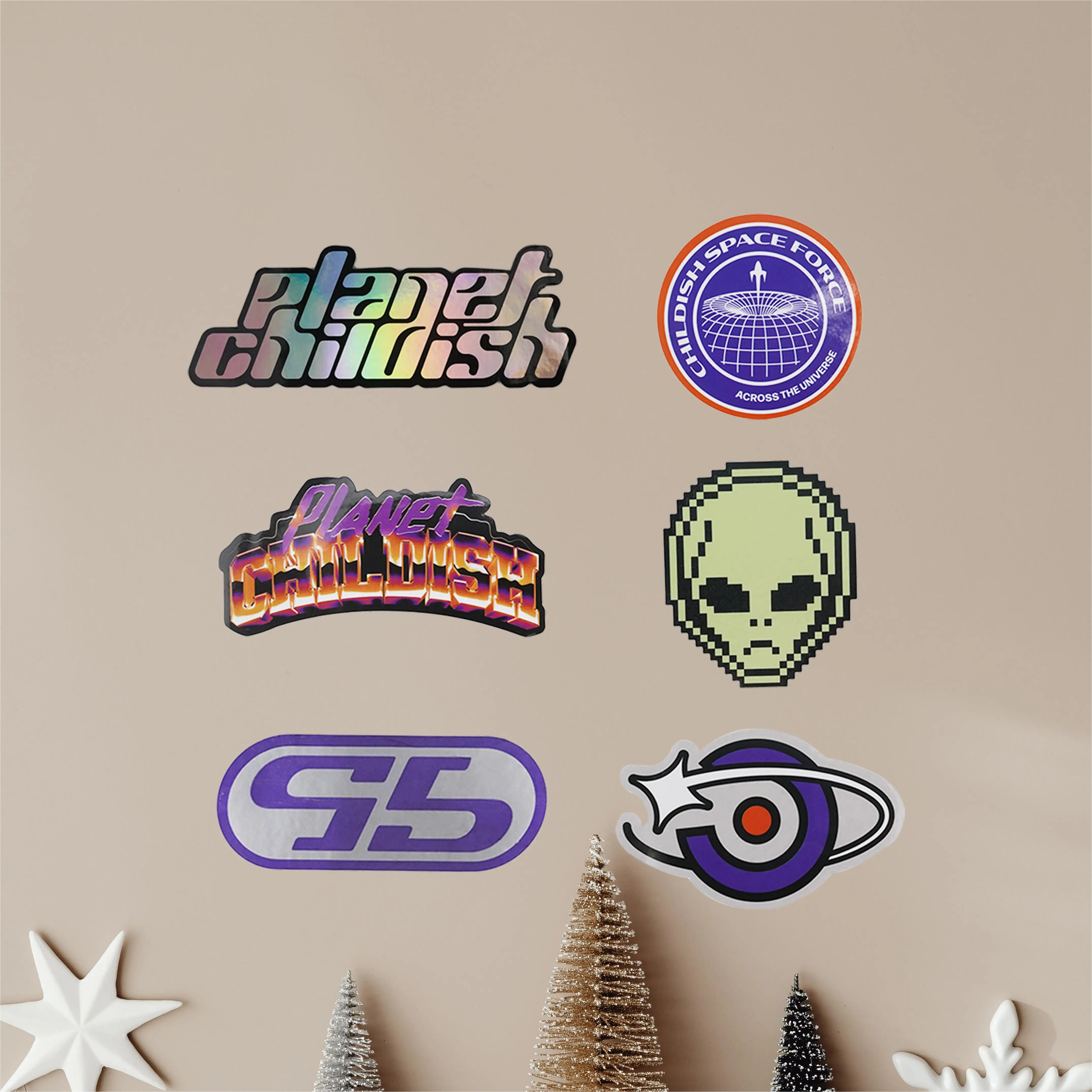 50 PCS Hot Sales Decorative Laptop Luggage Die Cut Self-Adhesive Labels Vinyl PVC Cartoon Trendy Graffiti Stickers Personalized