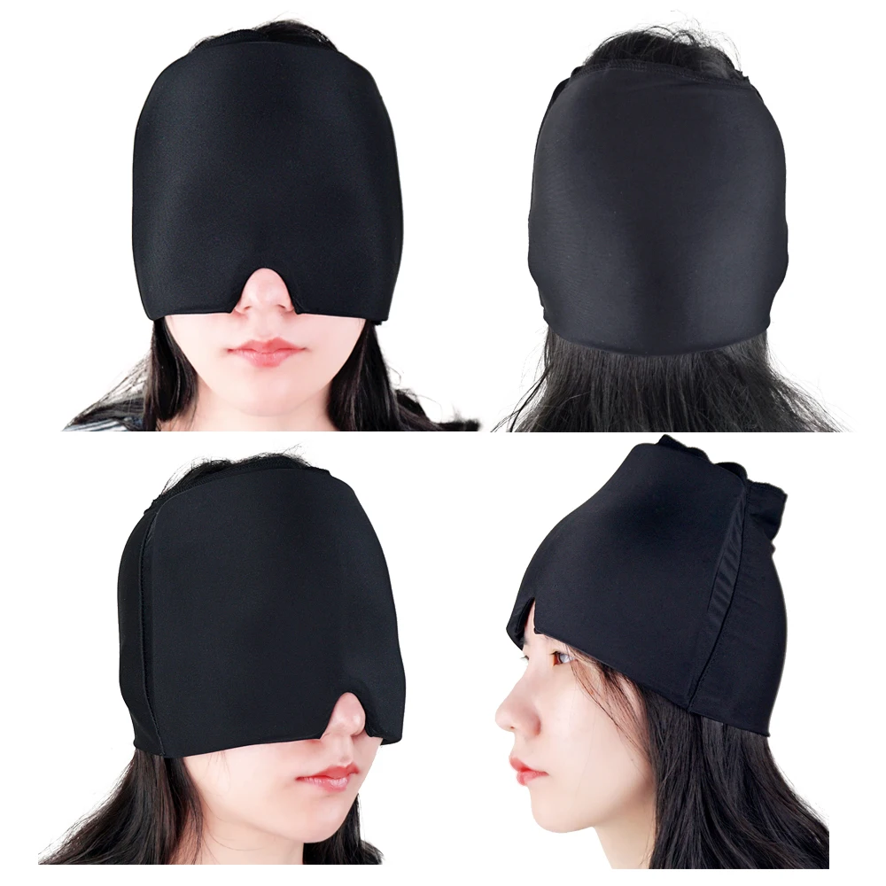 Hot selling Stretchable Hot Cold Therapy Headache Relief hat Reusable Gel Ice Migraine Relief Cap