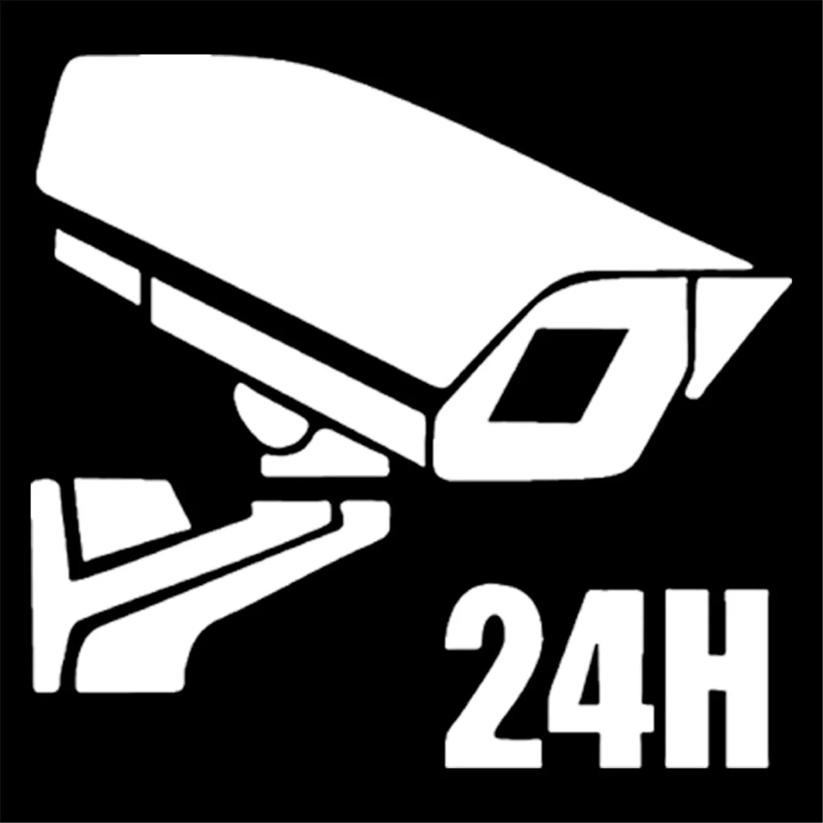 24 Hours Monitoring Car Laser Sticker Vinyl Decal Car Truck Bumper Window Laptop Sticker Decor Gift Die Cut Decals Window Glass