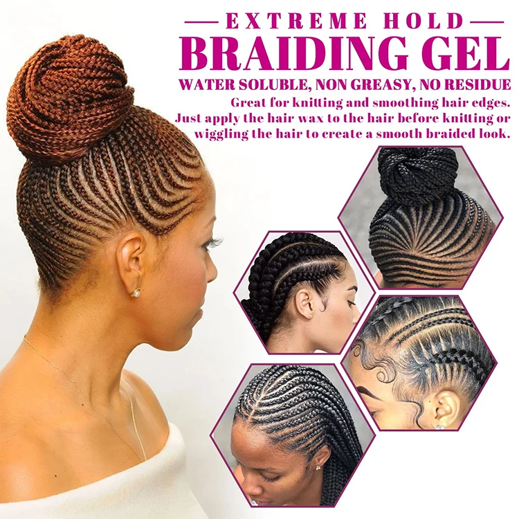 16.9 oz extreme hold own label locs gel private label non flaking long lasting hair braiding gel extra hold