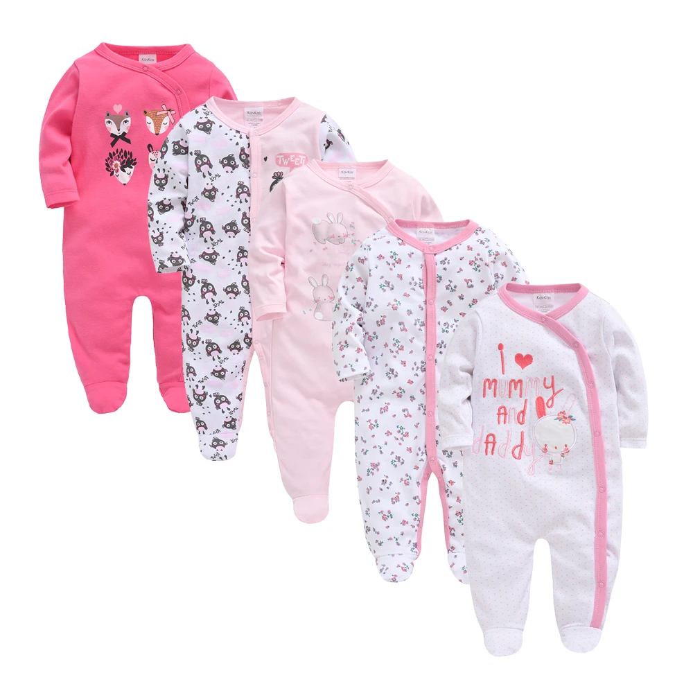 Online Custom Printing Winter Pajamas Baby Girl Rompers Dress