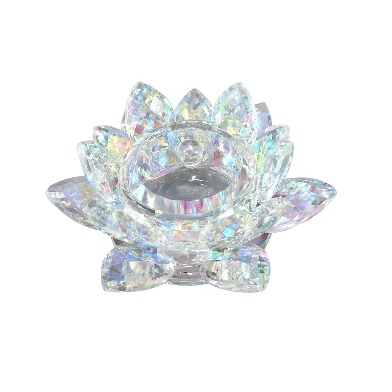 Nail Polish Remover Lotus Shape Storage Crystal Bowl Cup with Lid