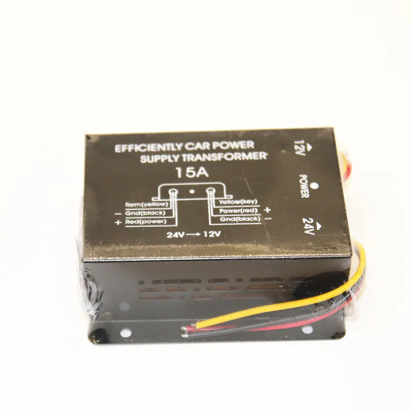 Best Quality DC to DC Converter 24V to 12V 15A Auto Step Down Vehicle Transformer