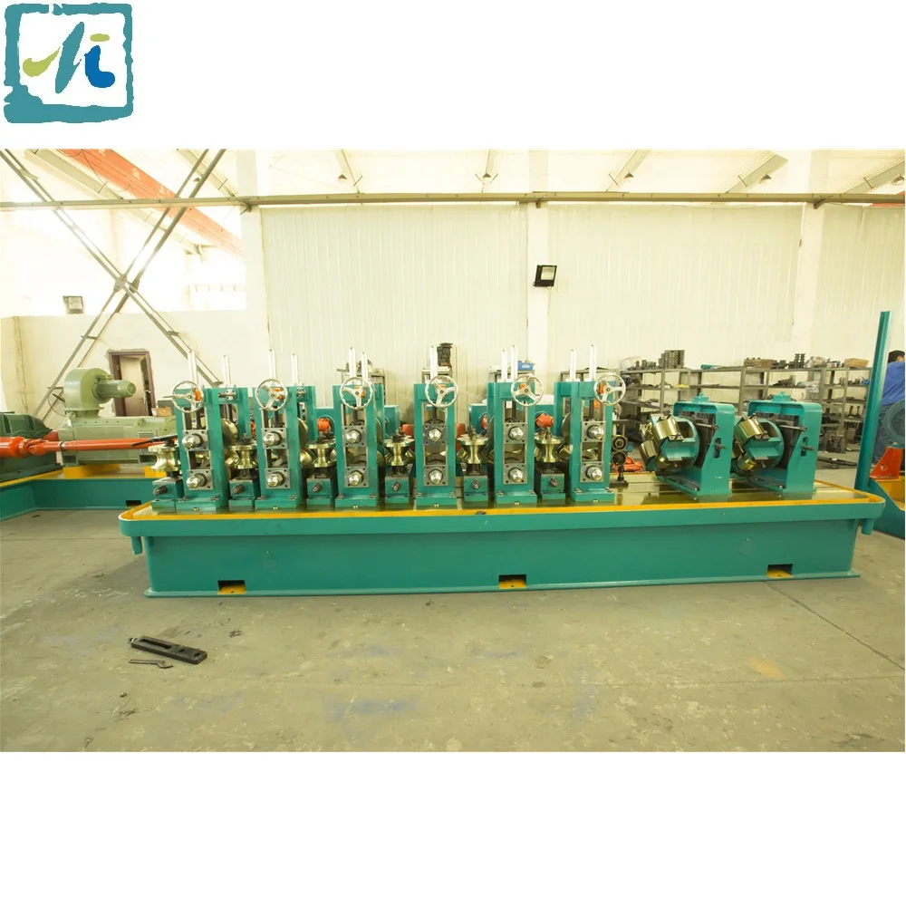Welding machine for straight seam welding production line of circular steel pipes with steel strips