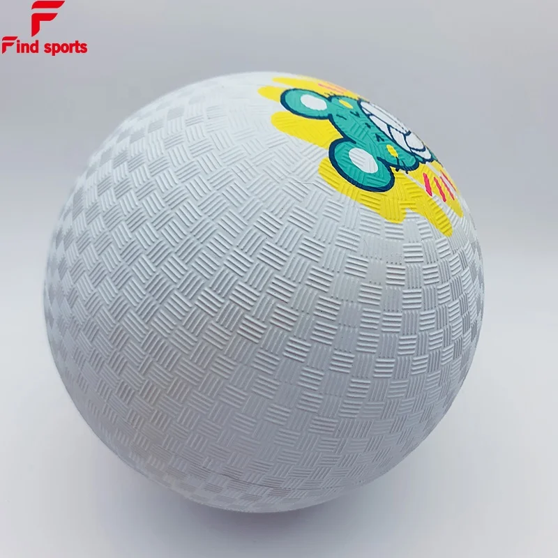 Kindergarten 7 Inch rubber soft ball Custom Colorful Inflatable Playground Ball For Kids