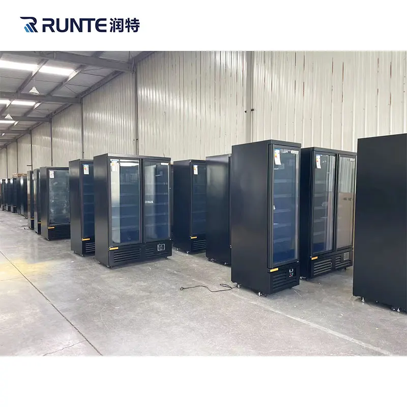 Вертикальный холодильник со стеклянной дверью коммерческий для холодильника с морозильной камерой