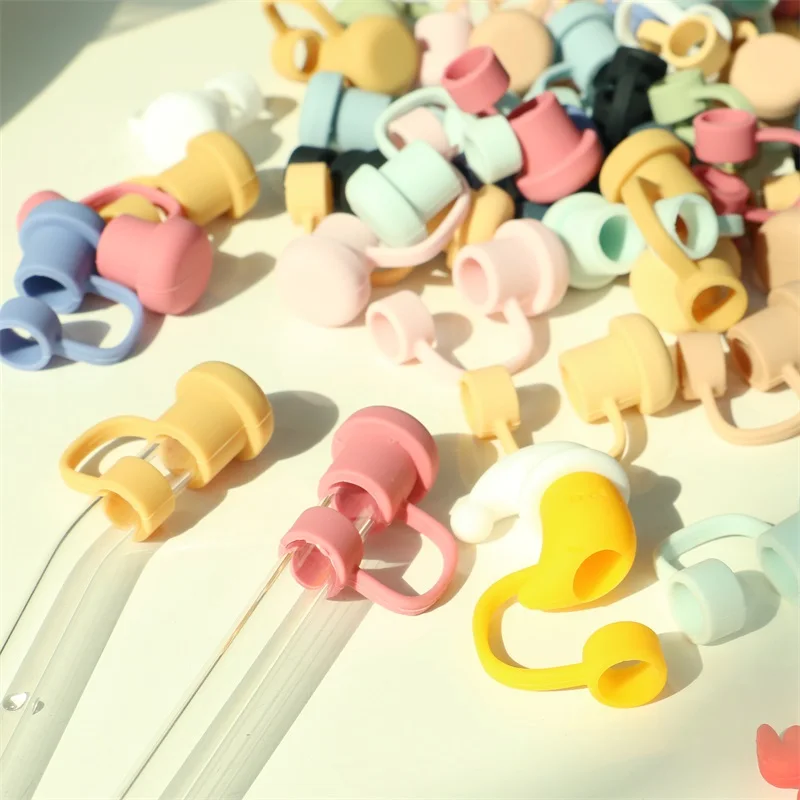 Custom  Private  design Silicone Straw topper For 30 & 40 Oz Cup Tumbler Accessories silicone drinking Straw Tip Cover Cap