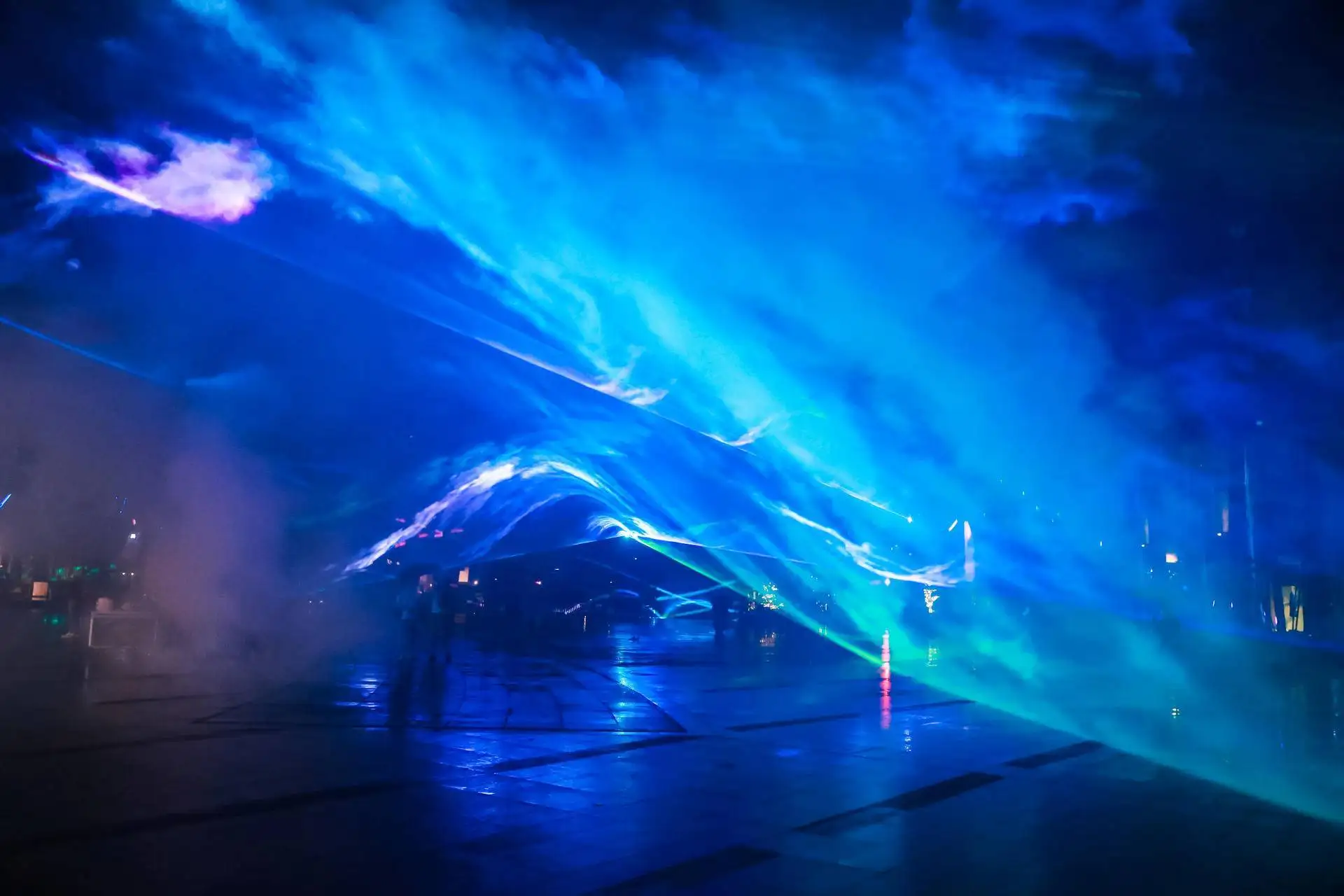 Full Color Animation Projector 30W Rgb Dmx512 Laser Light For Night Club Event