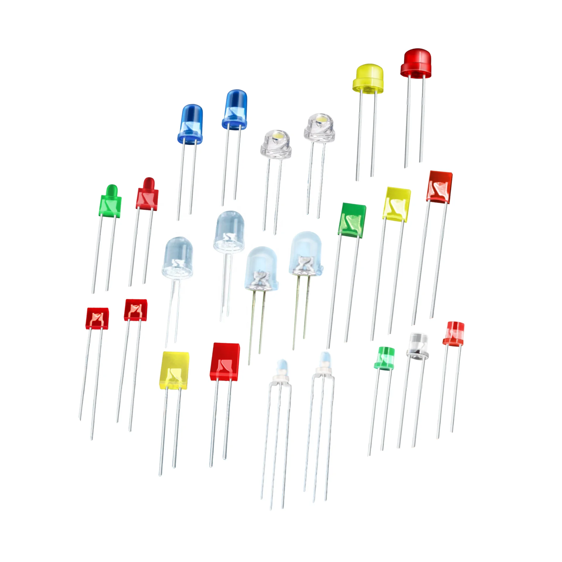 JOMHYM Round Oval Square Tower Straw Hat Red Green Blue White LED Diode 2mm LED 3mm LED 4.8mm LED 5mm LED with RoHS Certificate