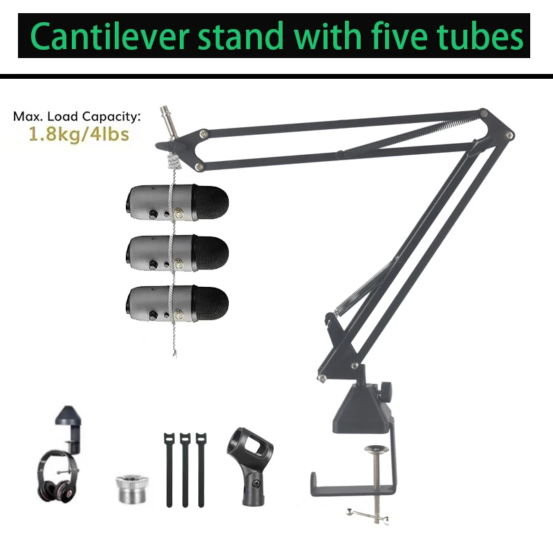 2021 Factory Wholesale  Flexible Desktop Studio  Microphone Stand In High Capacity Professional Recording Microphone Holder