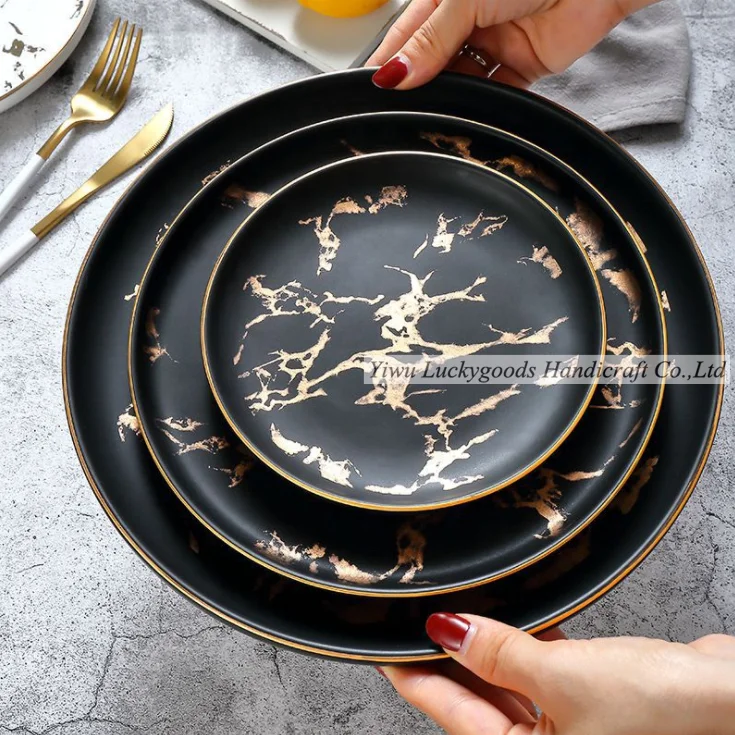 LG20190620-8 factory sale cheap price ceramic plate sets dinnerware white plates for home restaurant hotel