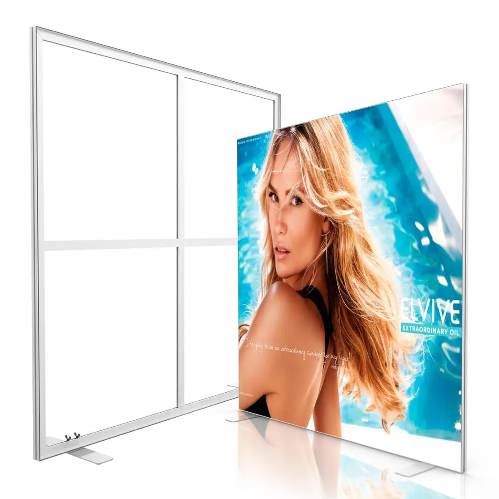 Free standing SEG light box double sides fabric frame for exhibition display