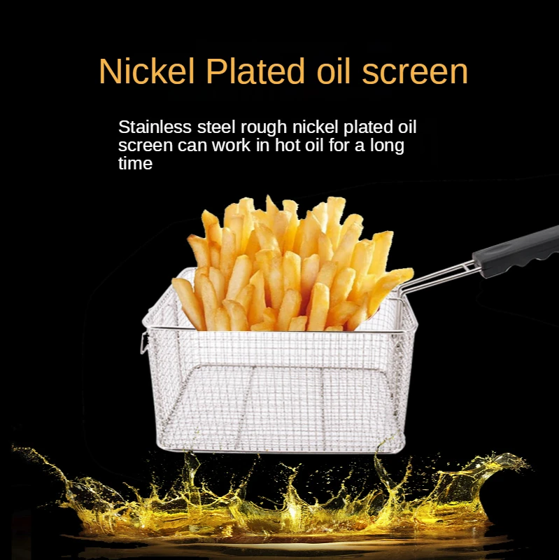 DF-81D Commercial Electric Deep Fryer Counter Top Chip Kfc French Fries Chicken Fryer Snack Food Deep Fryer Machine Engine 220V