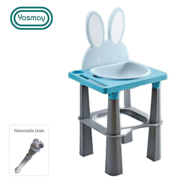 Hot selling PP Plastic Tooth Brushing Table Children Simulated kids Bathroom Basin for Preschool