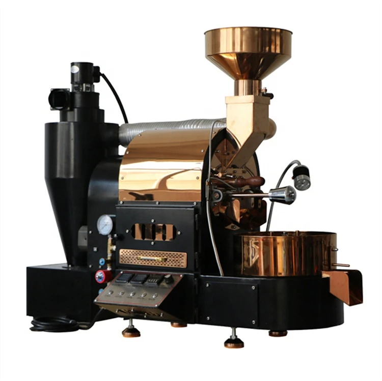 Professional Small 1kg 2kg Golden Electric Commercial Home Coffee Beans Roaster Machine