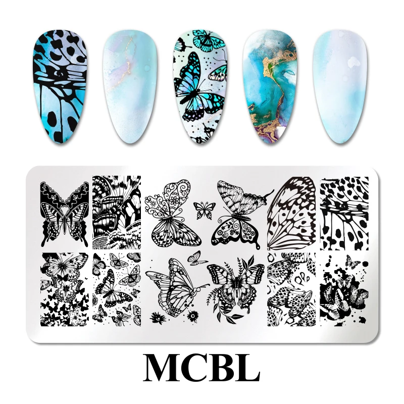 Global Fashion Custom Logo Nail Art Stamping Plates in light color