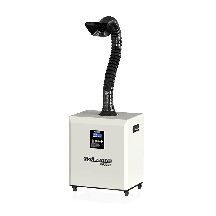 Ruiwan PCB PWB Soldering Smoke And Dust Removal Equipment Welding Smoke Suction Collector Laser Cutter Portable Fume Extractor