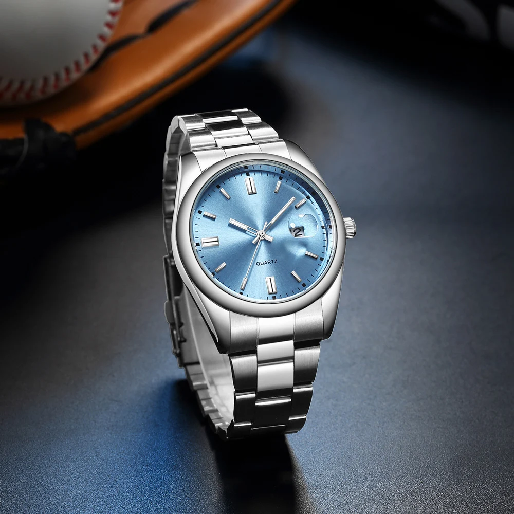 China Quartz Calendar Movement Waterproof Steel OEM Cheap Watches for Men Reloj Barato
