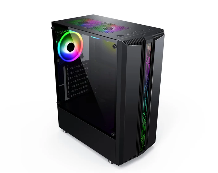 Spcc Black Coating Atx/m-Atx/Itx Computer Case High Quality 0.5mm Desktop Oem Micro Atx Stock Pc Case Gaming Computer mid Tower