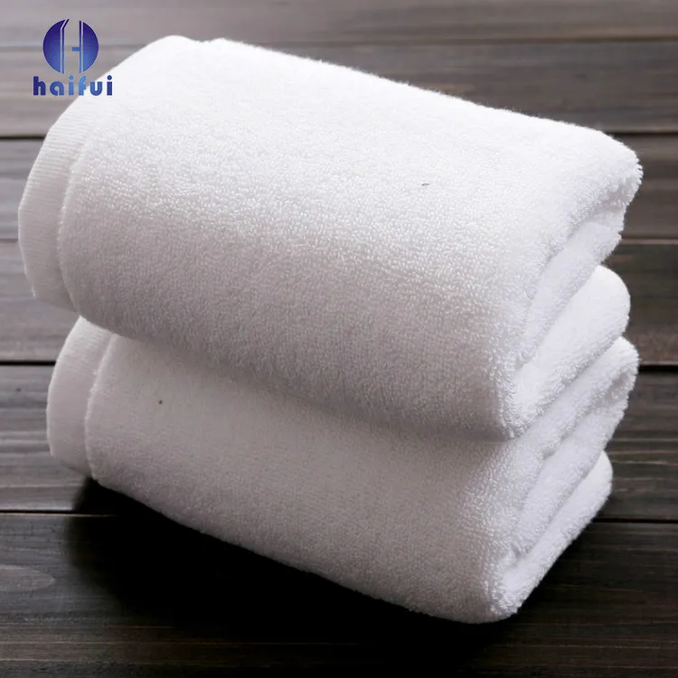 Manufacturer Customized Jacquard Logo White Hotel Spa Terry Face Hand Bath Towel Sets 100% Combed Cotton Bath Mat