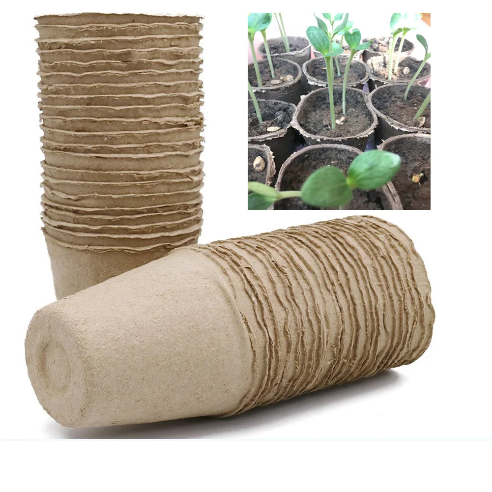 Лидер продаж, стакан для садовых растений, питомник, бумажные горшки, биоразлагаемые торфяные чашки для рассады