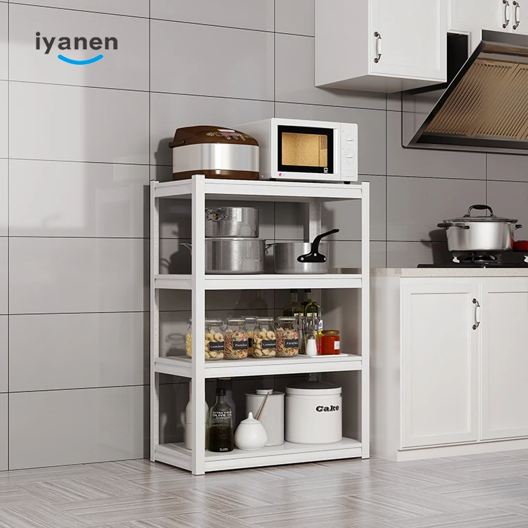 Iron 4 layer rack classification and standing type installation home kitchen bedroom iron metal display rack storage shelf