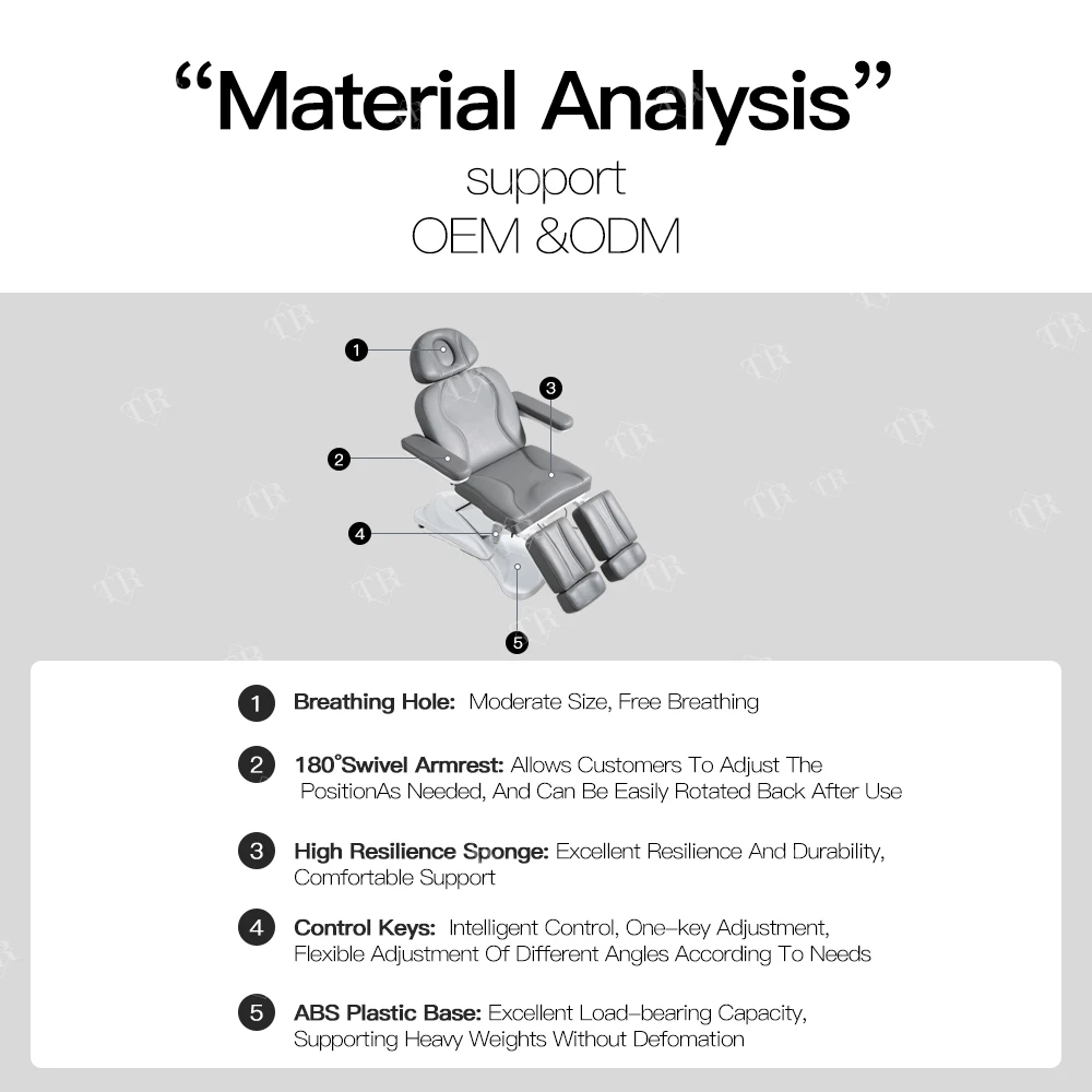 Turri Electric Massage Table Leather Salon Massage Lounger Lifting Adjustable Stretcher For Beauty Salon Furniture