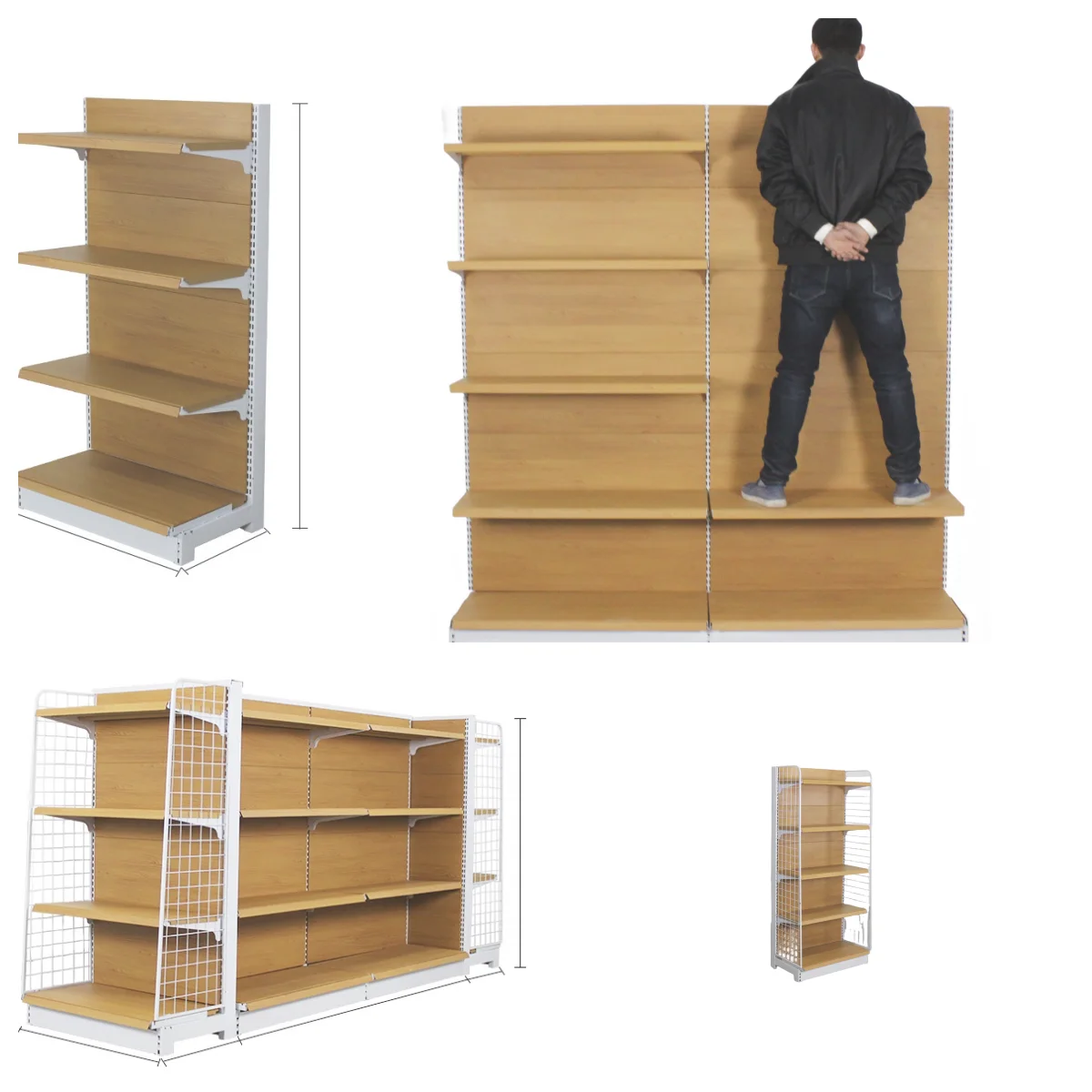 PFT Grocery Metal Shop Racks Gondola Supermarket Shelves Convenience Store Shelf shelving