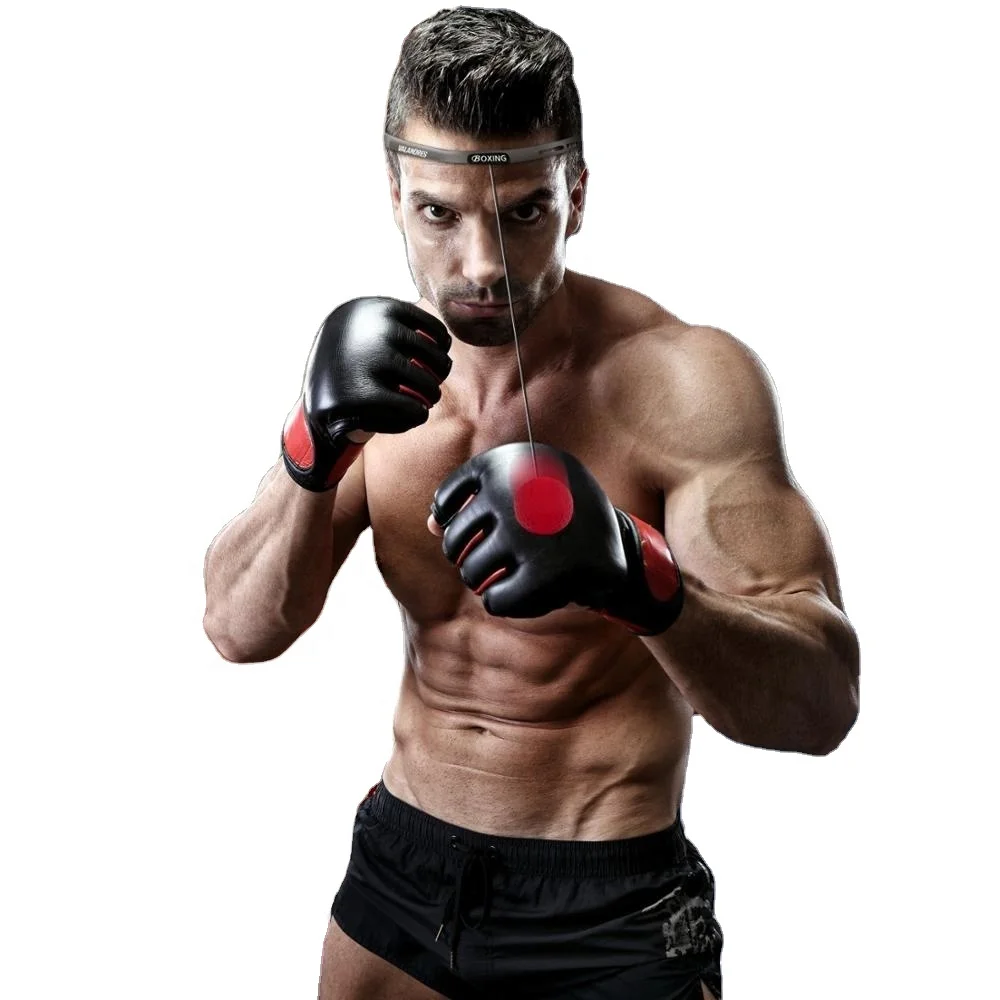 Amazon hot sale PU rubber Soft ball training Boxing magic Ball Boxing reflex Ball With Silicone Headband