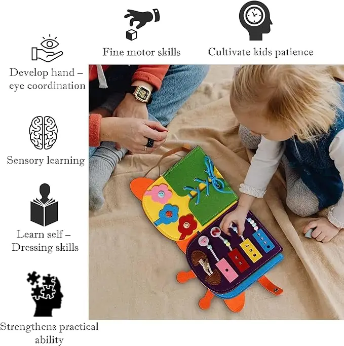 2024 new factory wholesale Giraffe Quiet Activity Book.Busy book for toddlers, Sensory Toy for Toddlers,Giraffe backpack