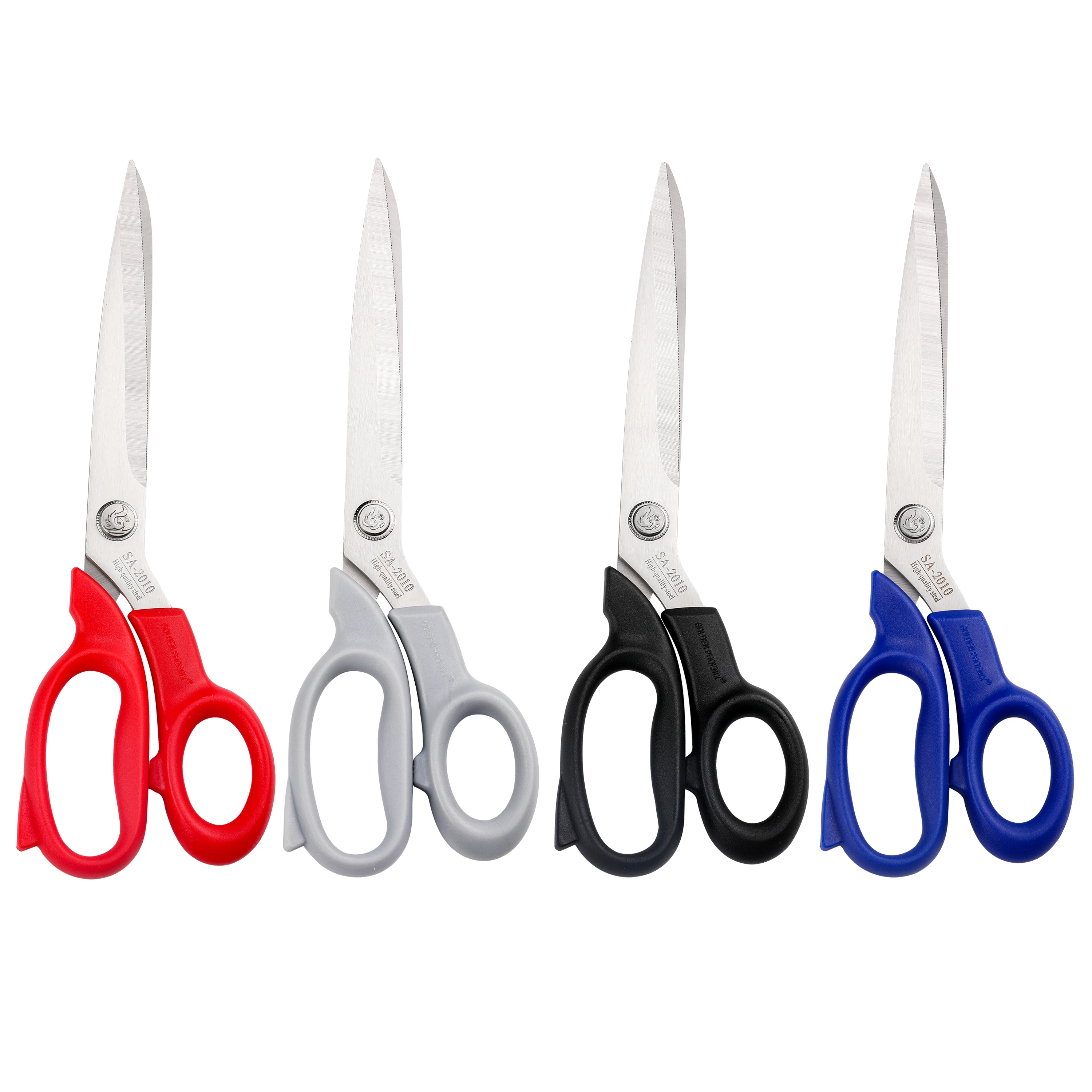 Hot Selling 10 Inch Plastic Handle Stainless Steel Cloth Fabric Household Sewing Tailor Scissors Professional