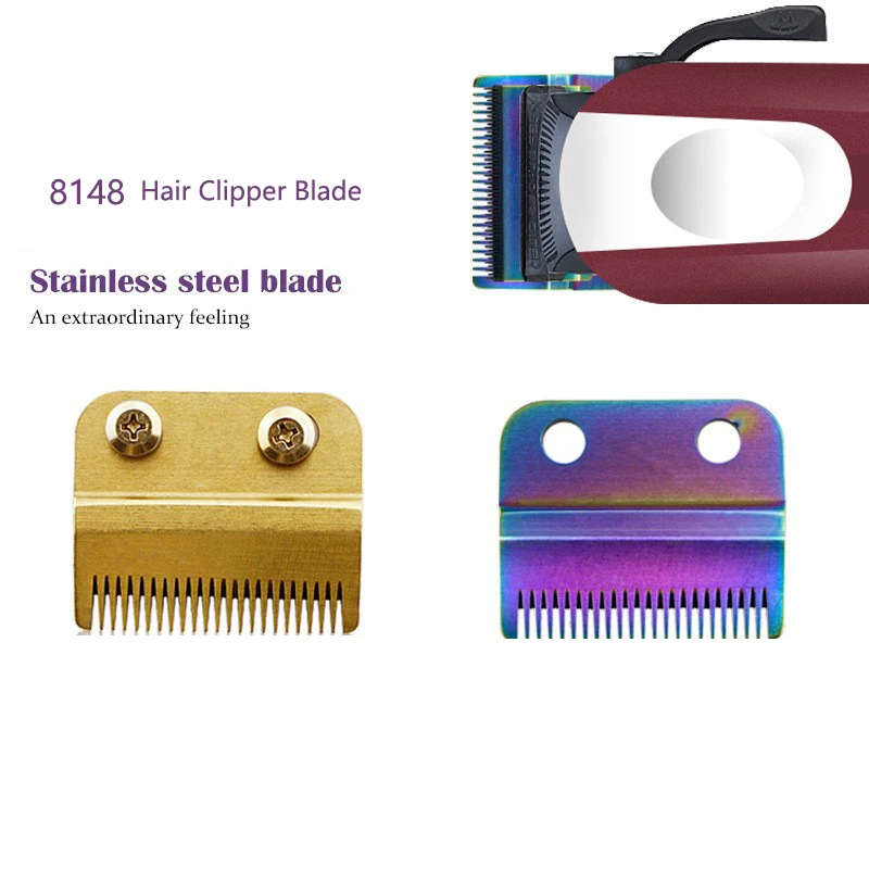 Professional Barber Gold Clipper Blades Durable Stainless Steel Hair Trimmer Blade Replacement Ceramic Clipper Blade For 8148