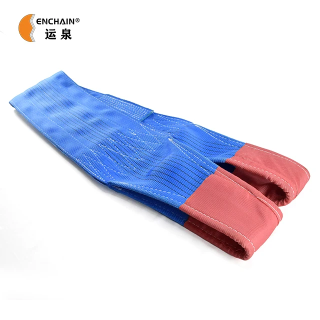 Crane Lifting Woven 4M 6M 8M Polyester Slings 8T Flat Webbing Lifting Sling For Heavy duty