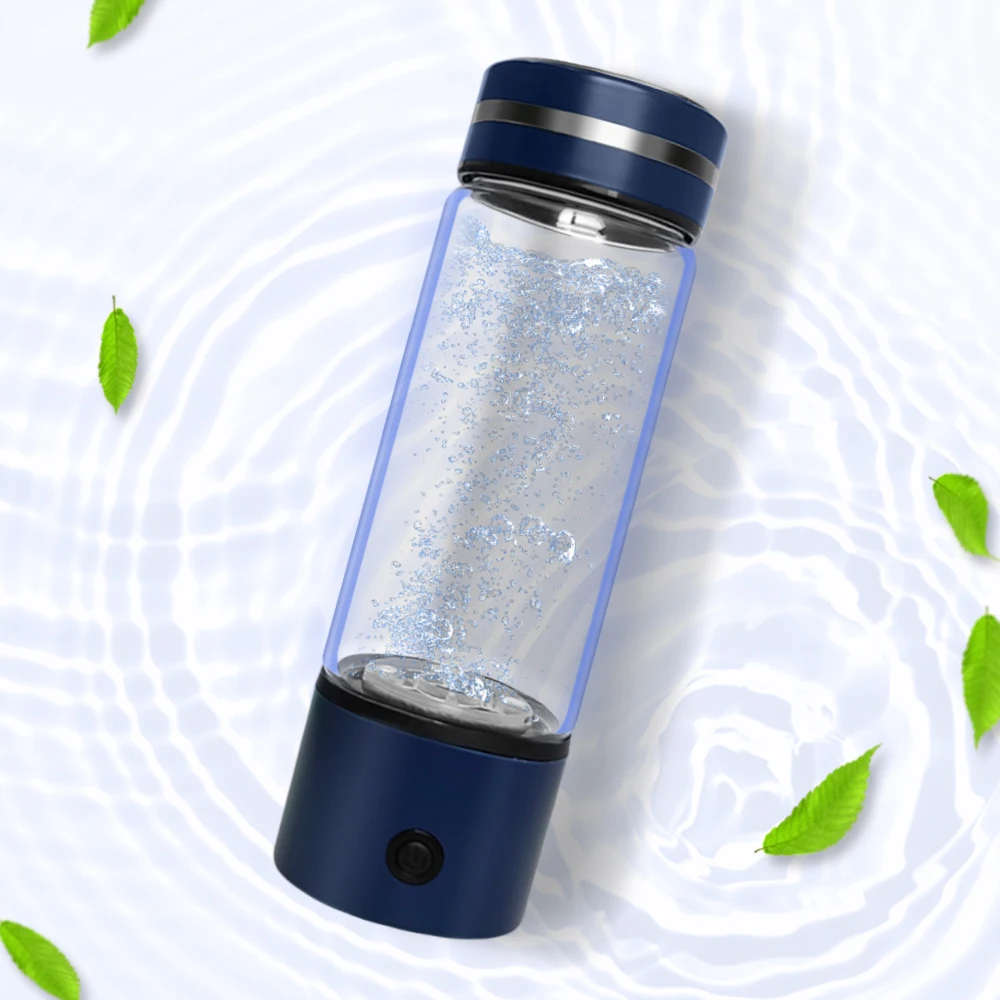 330ML Glass Hydrogen Water Bottle with USB Charging High PPM Hydrogen Water Maker SPE Hydrogen Water Cup for Household RV Use