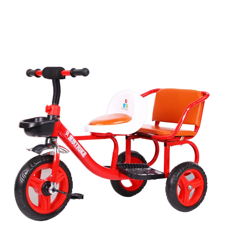 Wholesale double seat twins Factory 3 Wheels Bicycle Balance Bike Car Kids Tricycle Child 3 Wheel Kids Baby Tricycle Low Moq