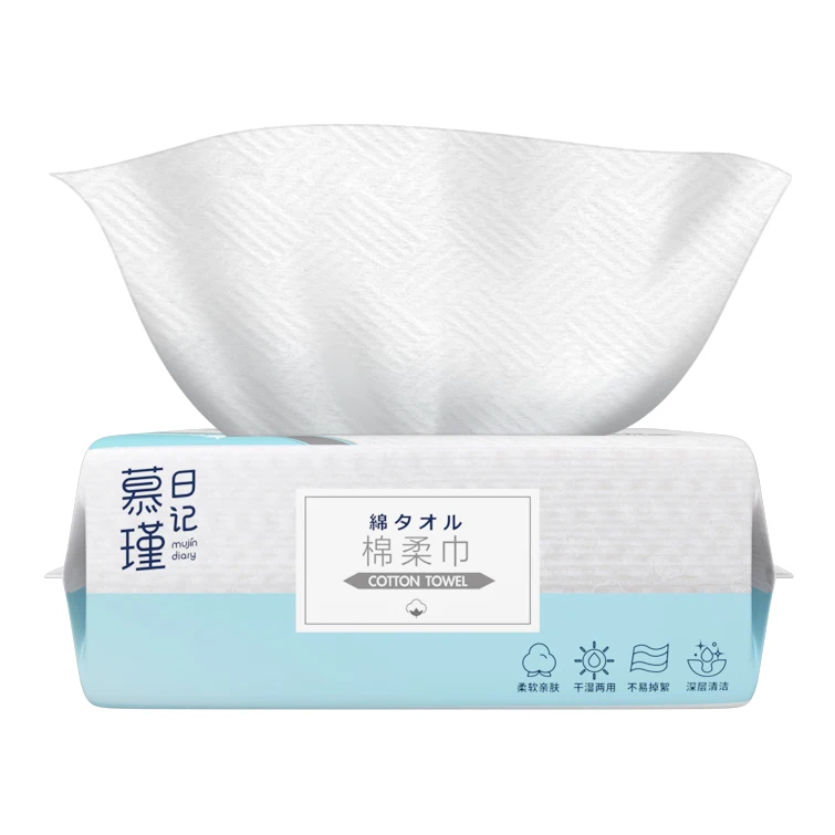 TCK Wet & Dry Wipes Tissue Disposable Cotton Cloth Towel Aesthetic Face Towel Facial Tissues