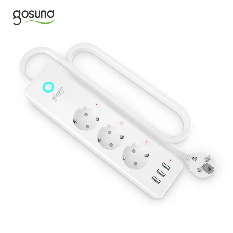 Оригинальная Заводская поставка, удлинитель для розетки smart multi plug, 3 розетки переменного тока, защита от перенапряжения с европейской розеткой, универсальный удлинитель