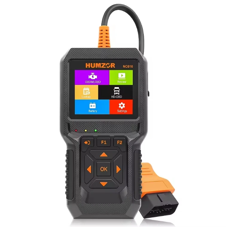 Black 12V 24V NC610 2 in1 OBD2 Code Reader OBD Scanner Car Truck Diagnostic Machine Tool