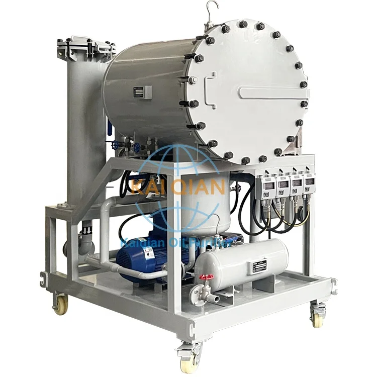 Hydraulic System Steam Turbine Oil Coalescence Dehydration Oil Filter Machine 100L/Min