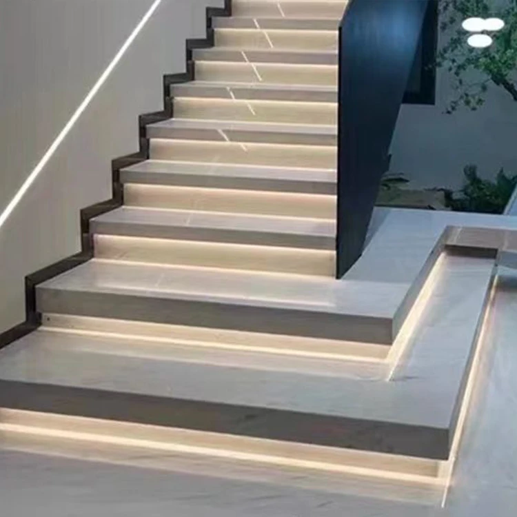 Motion sensor LED Cob line light chasing water LED staircase step light DC12V 24V intelligent sensing linear light VOC