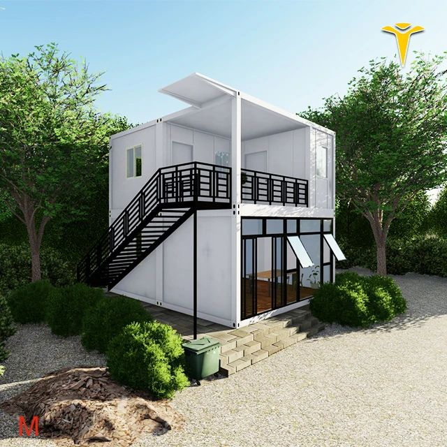 Caravan car container mobile 20ft prefab container house for constructer camping home