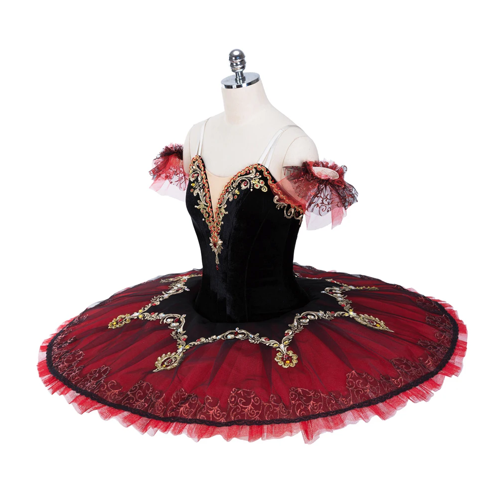 Girls dance tutu Don Quixote Pas De Deux Red  black Fairy customized Tutu women Sleeping Beauty Dance Costume Competition Tutus