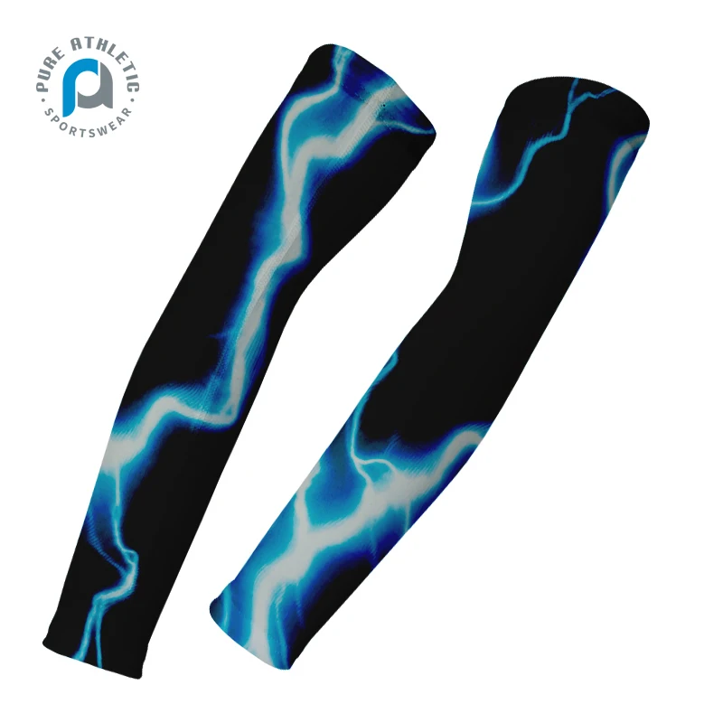 PURE Lighting Fashion Compression Arm Sleeves Design Sun Protection Accept Whole Customize Volleyball Baseball Sleeves Cover