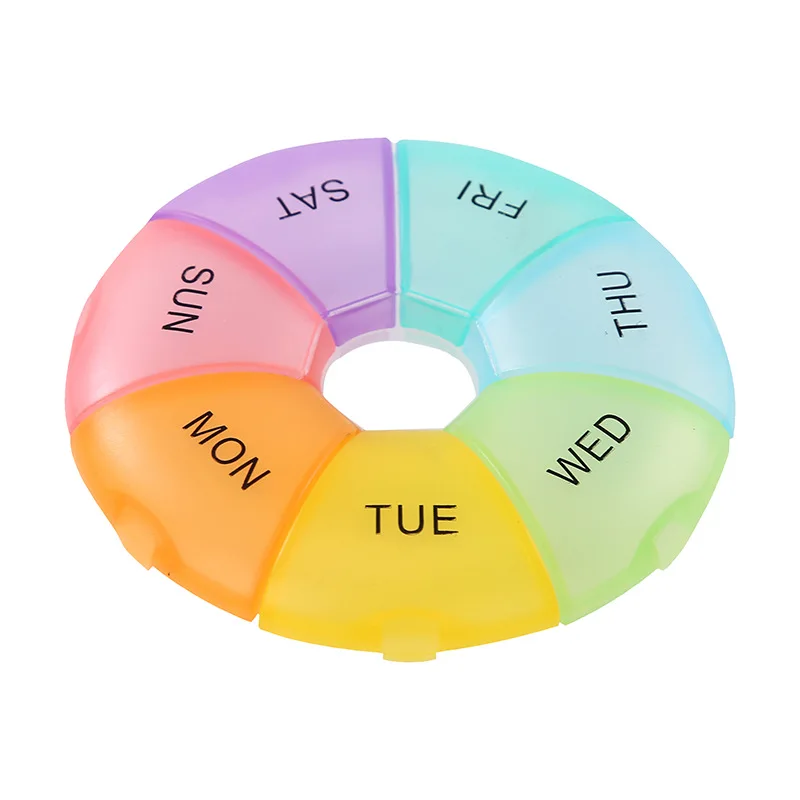 Weekly Pill Organize Round 7 Day Pill Box Organizer