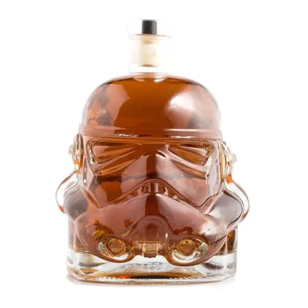 OEM 500ml 700ml War Stars Marvel Stormtrooper Bottle White Soldier Glass Bottle w/ Cork