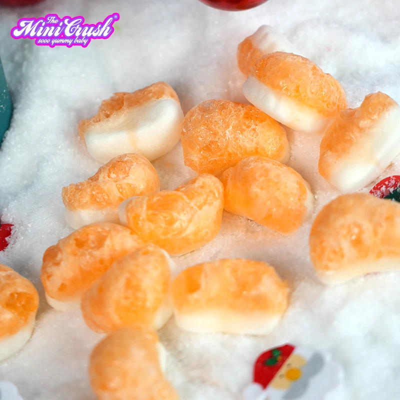 chinese gummy candy manufacturers wholesale New fruity candy sweet Freeze dried spicy gummy orange candies