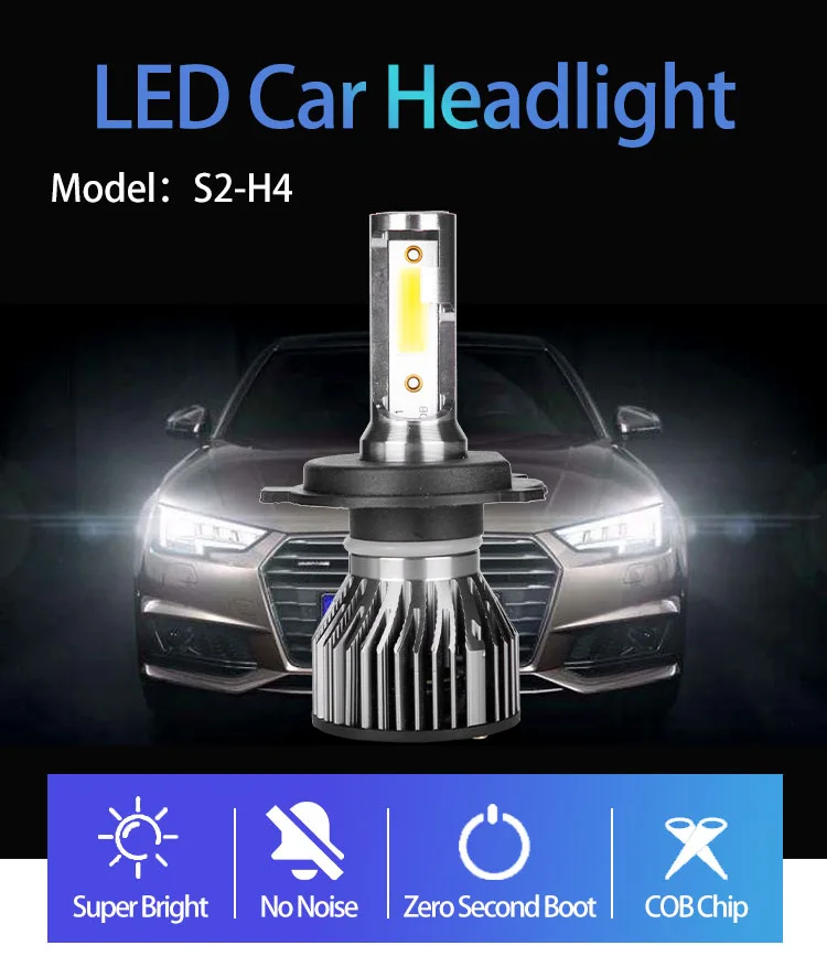 New Arrival With Lens High Low Beam Y6 Canbus 24V 12v Auto H4 Car Led Headlight for Truck