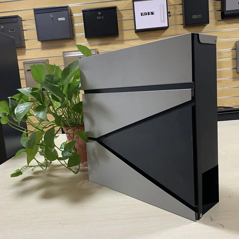modern outdoor custom mailbox residential parcel metal wall mounted mail post