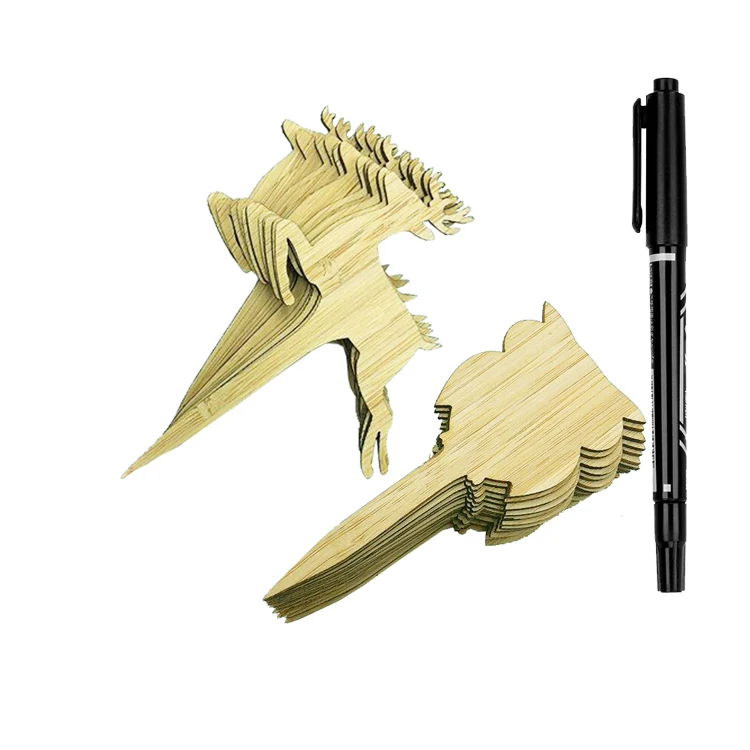 50pcs Garden Label Tags Markers Eco-Friendly Plant Sign Stake Stick for Seed Pot Herbs Flowers  Bamboo Wooden Plant Labels