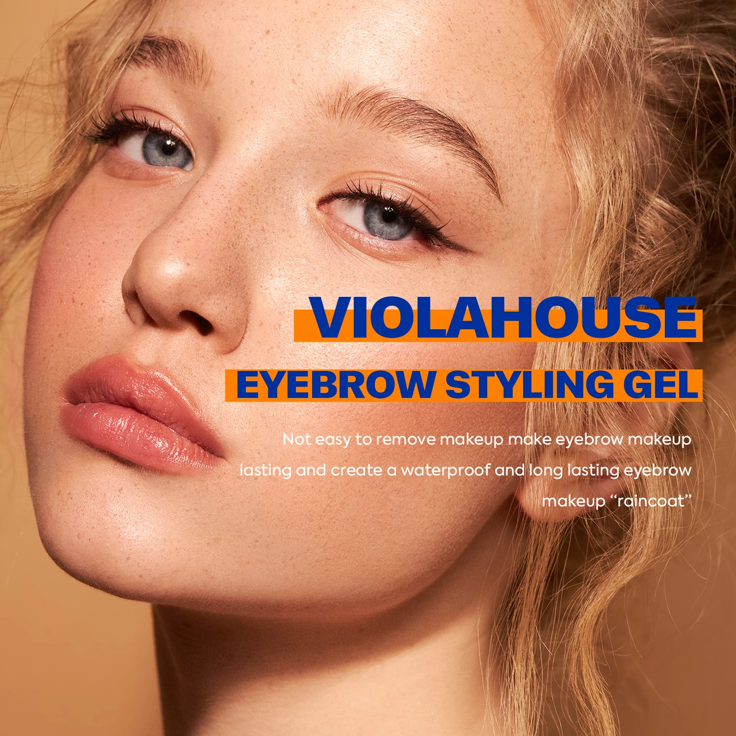 VIOLAHOUSE Eyebrow Glue Double-headed Brow Comb Waterproof Strong Hold Styling Clear Brow Glue Eyebrow Gel Private Label